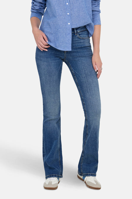 JDYFINA MIDWAIST FLARED JEANS  MDB DNM
