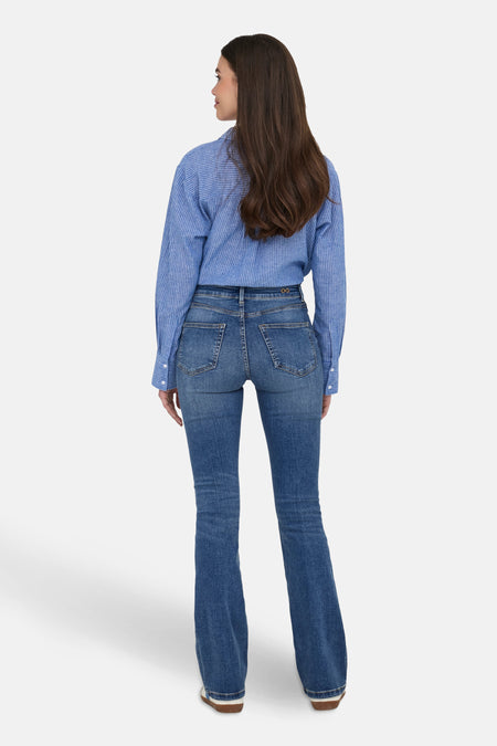 JDYFINA MIDWAIST FLARED JEANS  MDB DNM