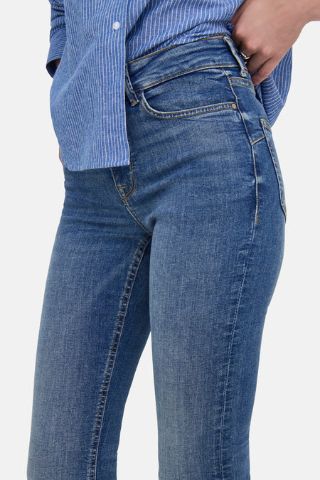 JDYFINA MIDWAIST FLARED JEANS  MDB DNM