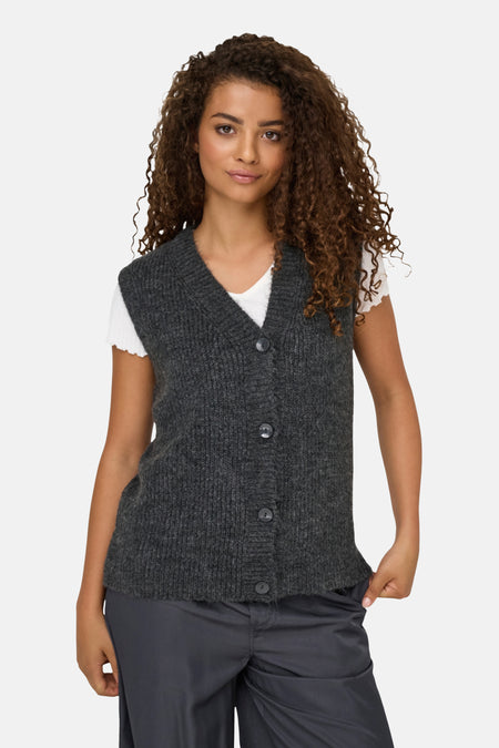 ONLJANE SL V-NECK BUTTON VEST KNT NCA