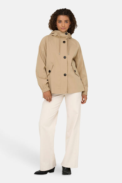 Manteau court beige ONLY ONLY avec bout bout no,, cap et et et etche de de.