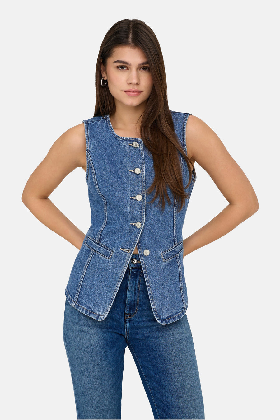 Blazer - mid blue denim