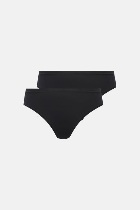 Culotte noire de ONLY, en lot de deux, avec finition simple.
