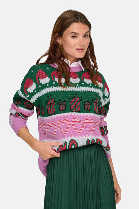 Pull à col rond - multicolore