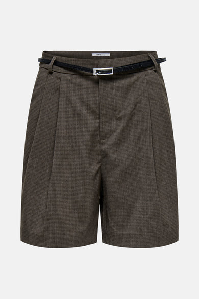 ONLGARIA LIFE HW BELT CHECK SHORTS TLR