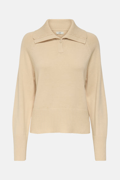 JDYTRISS L/S BUTTON COLLAR PULLOVER KNT
