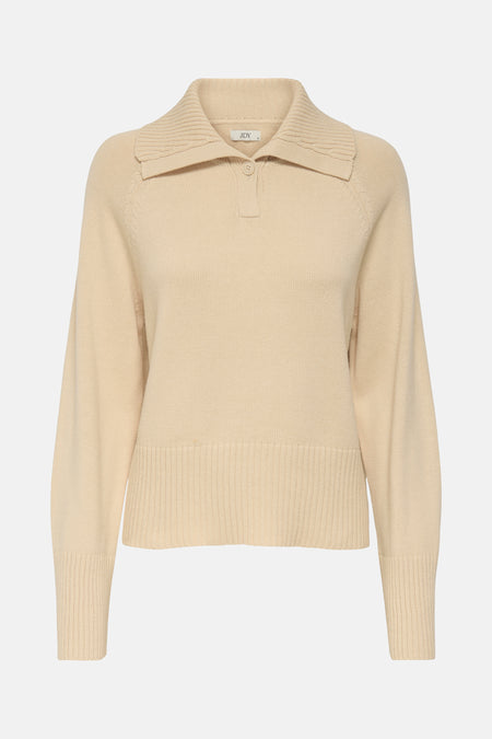 JDYTRISS L/S BUTTON COLLAR PULLOVER KNT