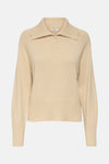 JDYTRISS L/S BUTTON COLLAR PULLOVER KNT