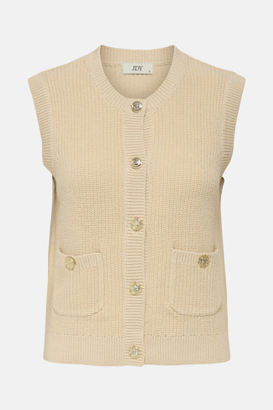 JDYSTELLA S/L O-NECK VEST KNT