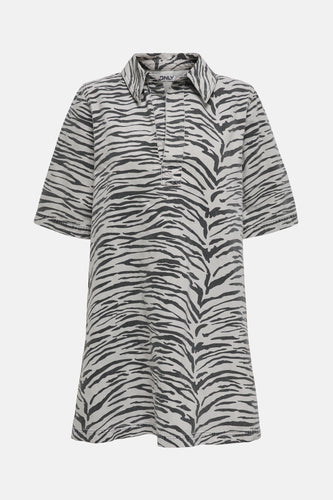ONLGRY SS ZEBRA DRESS DNM SIK - ONLY®