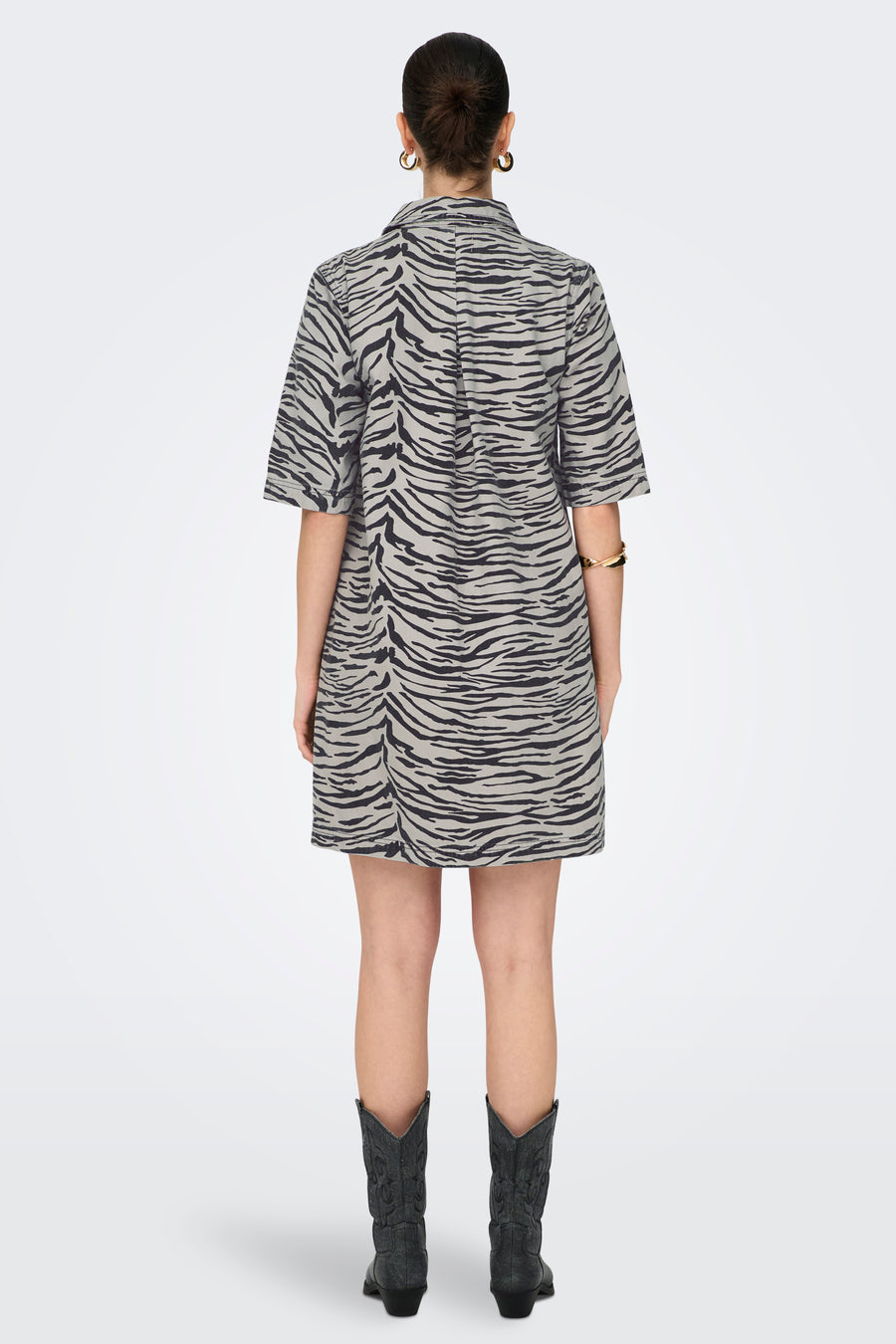 ONLGRY SS ZEBRA DRESS DNM SIK - ONLY®