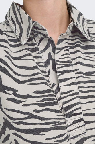 ONLGRY SS ZEBRA DRESS DNM SIK - ONLY®