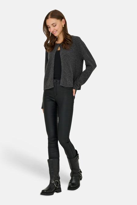 Cardigan - Dark Grey Melange