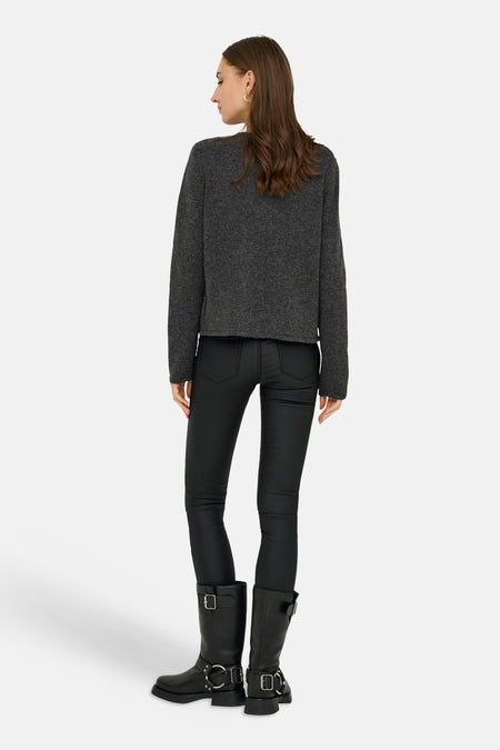 Cardigan - Dark Grey Melange