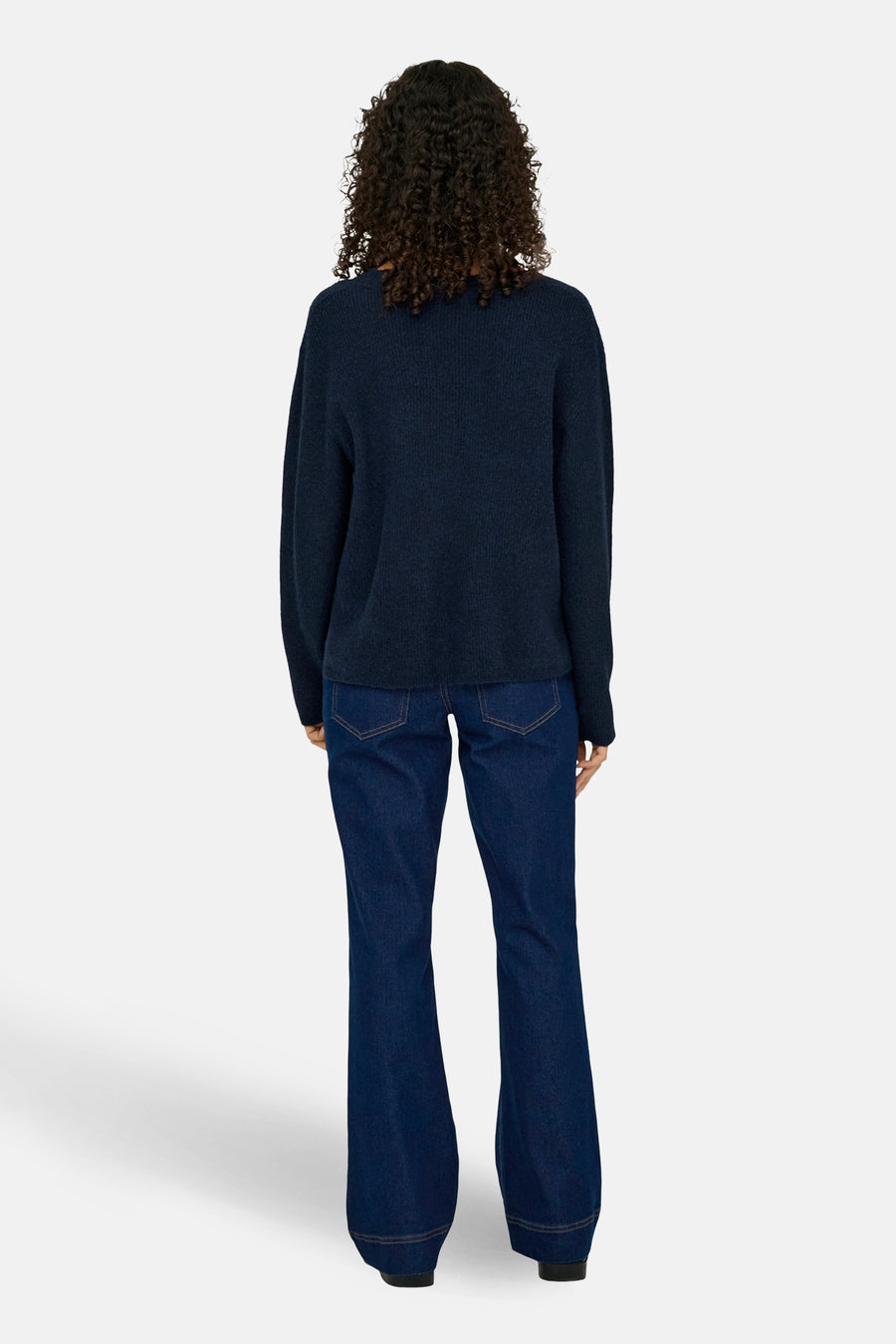 JDYSANDRINE LIFE L/S V-NECK PULLOVER KNT - JDY