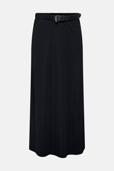 Robe longue noire de JDY, avec une ceinture élastique et une ce noir.