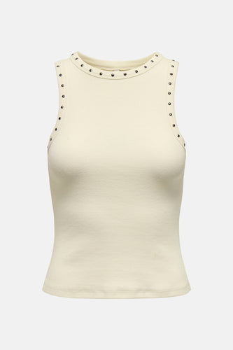 ONLJEAN S/L RIB STUD TANK TOP CS JRS