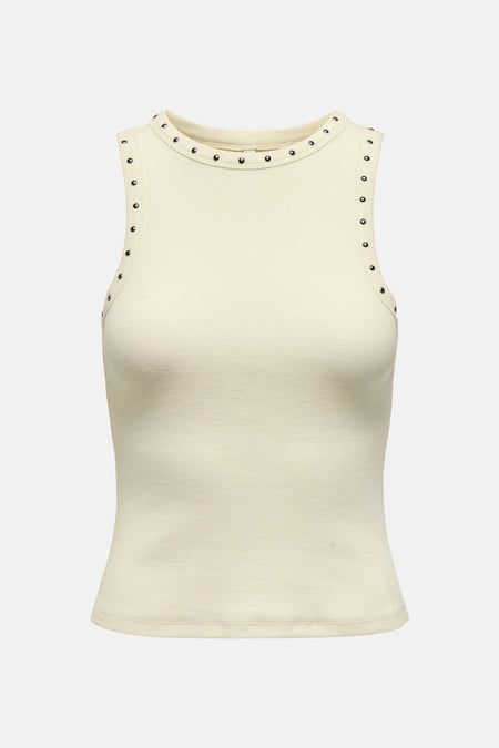 ONLJEAN S/L RIB STUD TANK TOP CS JRS