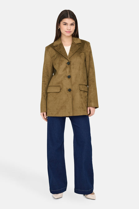ONLTULIP FAUX SUEDE BLAZER COAT OTW