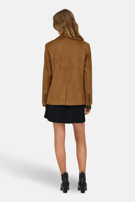 ONLINA LIFE L/S FAUX SUEDE BLAZER TLR