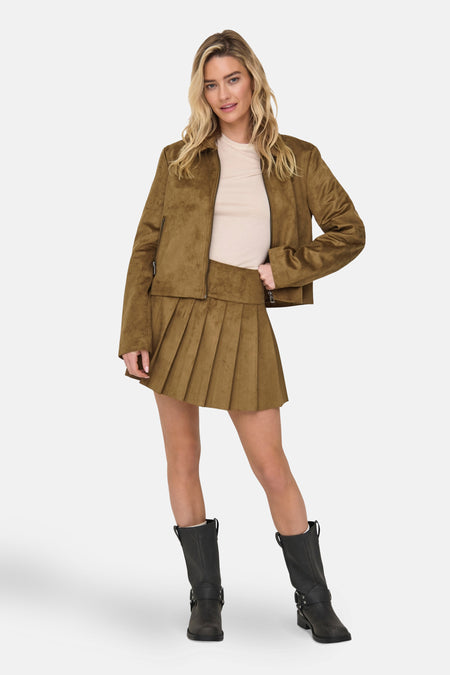 ONLTULIP FAUX SUEDE PLEAT SKIRT OTW
