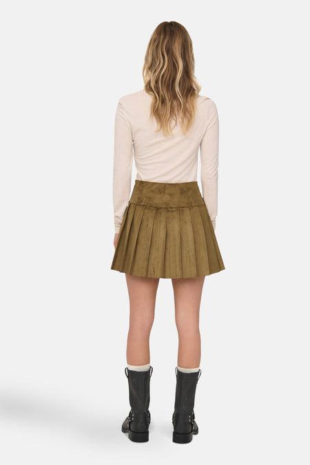 ONLTULIP FAUX SUEDE PLEAT SKIRT OTW