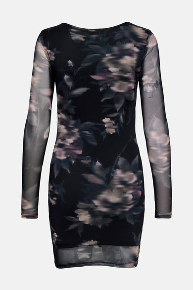 ONLKAYA LIFE LS RUCHING MESH DRESS WVN