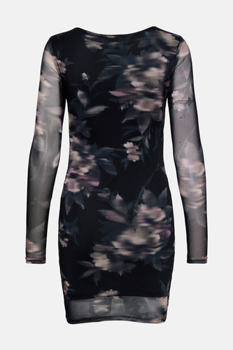 ONLKAYA LIFE LS RUCHING MESH DRESS WVN