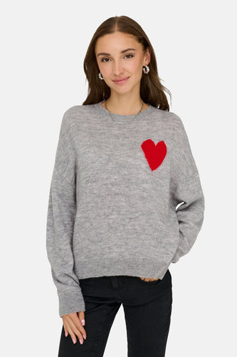 Pull à col rond - gris - JDY