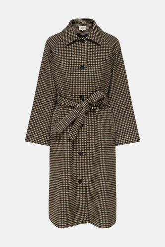 JDYNETTIE CHECK BELT LONG COAT OTW YFM