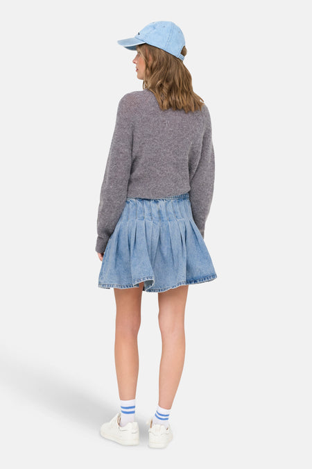Korte rok - mid blue denim