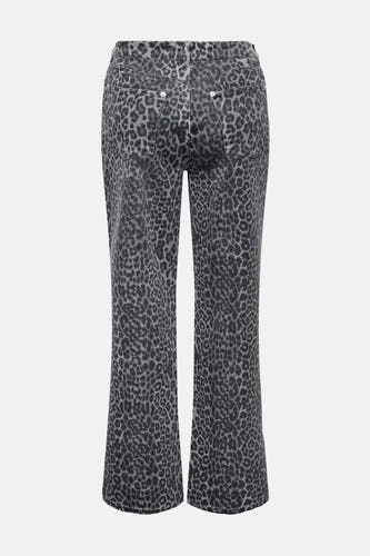 Pantalon gris d'ONLY avec imprimé léopard.