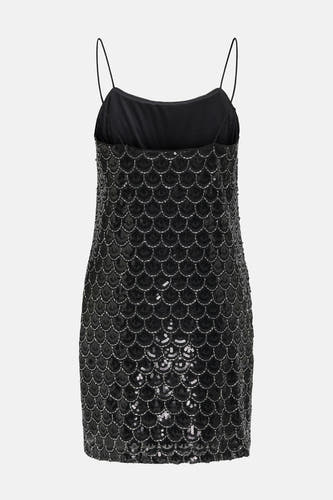 Robe sans manches noire d'ONLY, avec des strass dans un motif écaille.