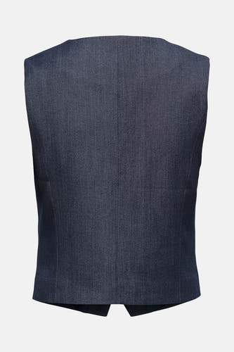 Denim bleu marine colbert de JDY, avec une texture subtile à l'arrière et un ajustement élégant.