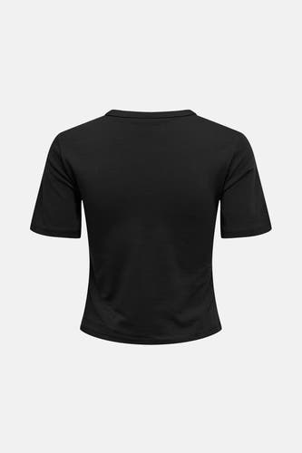 T-shirt noir à manches courtes de ONLY, design simple.