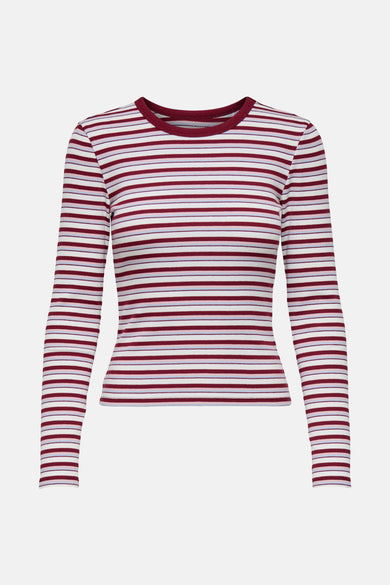 T-shirt multicolore à manches longues de ONLY, avec un motif rayé.