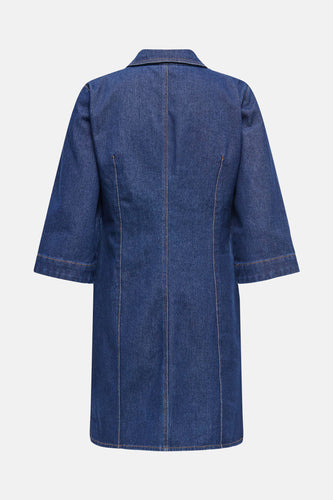 Robe à manches courtes - dark blue denim - JDY