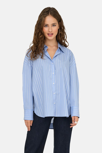 Blouse à manches longues - bleu