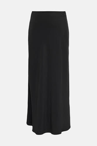 Longue jupe noire de JDY, avec une texture lisse et une subtile fente sur le côté.