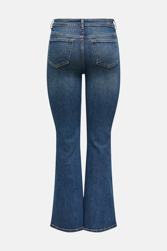 Jean flare bleu marine de JDY, avec des détails en denim classiques et des poches arrière.