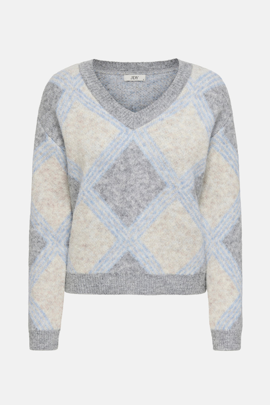 JDYZOEY LIFE L/S V-NECK JACQ PULL KNT