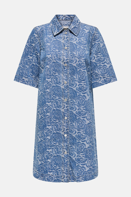 ONLBELLE S/S FLOWER BUTTO DRESS DNM GUA
