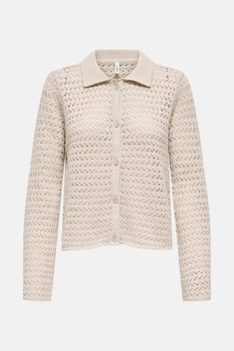 ONLLULI LS STRUCTURE POLO BUTTON KNT