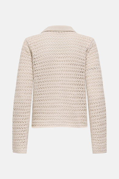 ONLLULI LS STRUCTURE POLO BUTTON KNT
