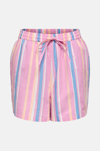 Short multicolore ONLY® avec un motif rayé et une ceinture élastique.