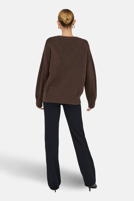 ONLMARI LS LOOSE V-NECK KNT