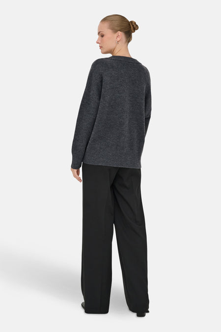 ONLMARI LS LOOSE V-NECK KNT