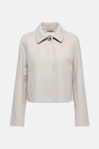 Veste écru de ONLY, avec une fermeture à bouton unique et un col.