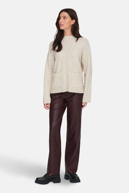 Pull à col rond - écru