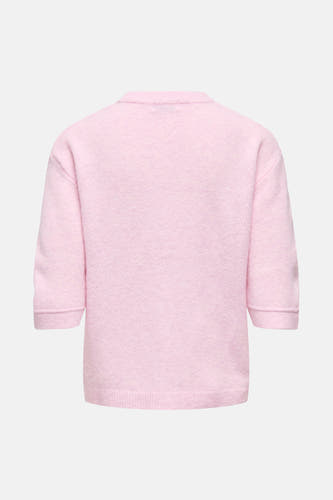 T-shirt rose avec col rond de JDY, dos en tricot.